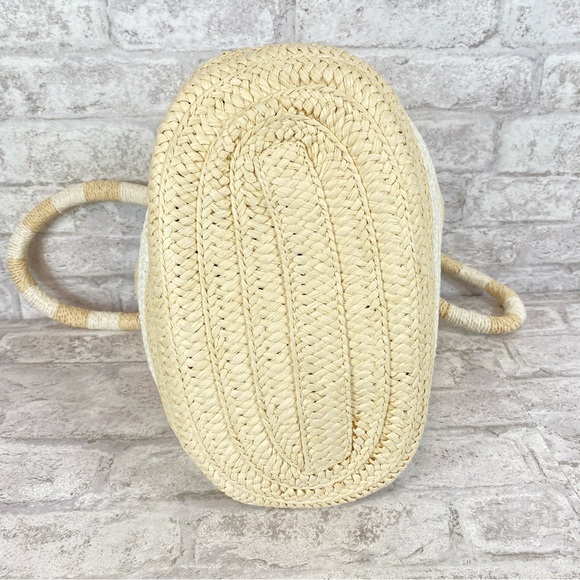 New Tropical Vacation Straw Tote/Handbag  15 x 10 x 5 - Picture 8 of 8